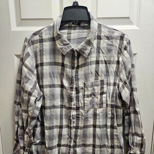 Cotton On Plaid Button-Up Shirt – Small